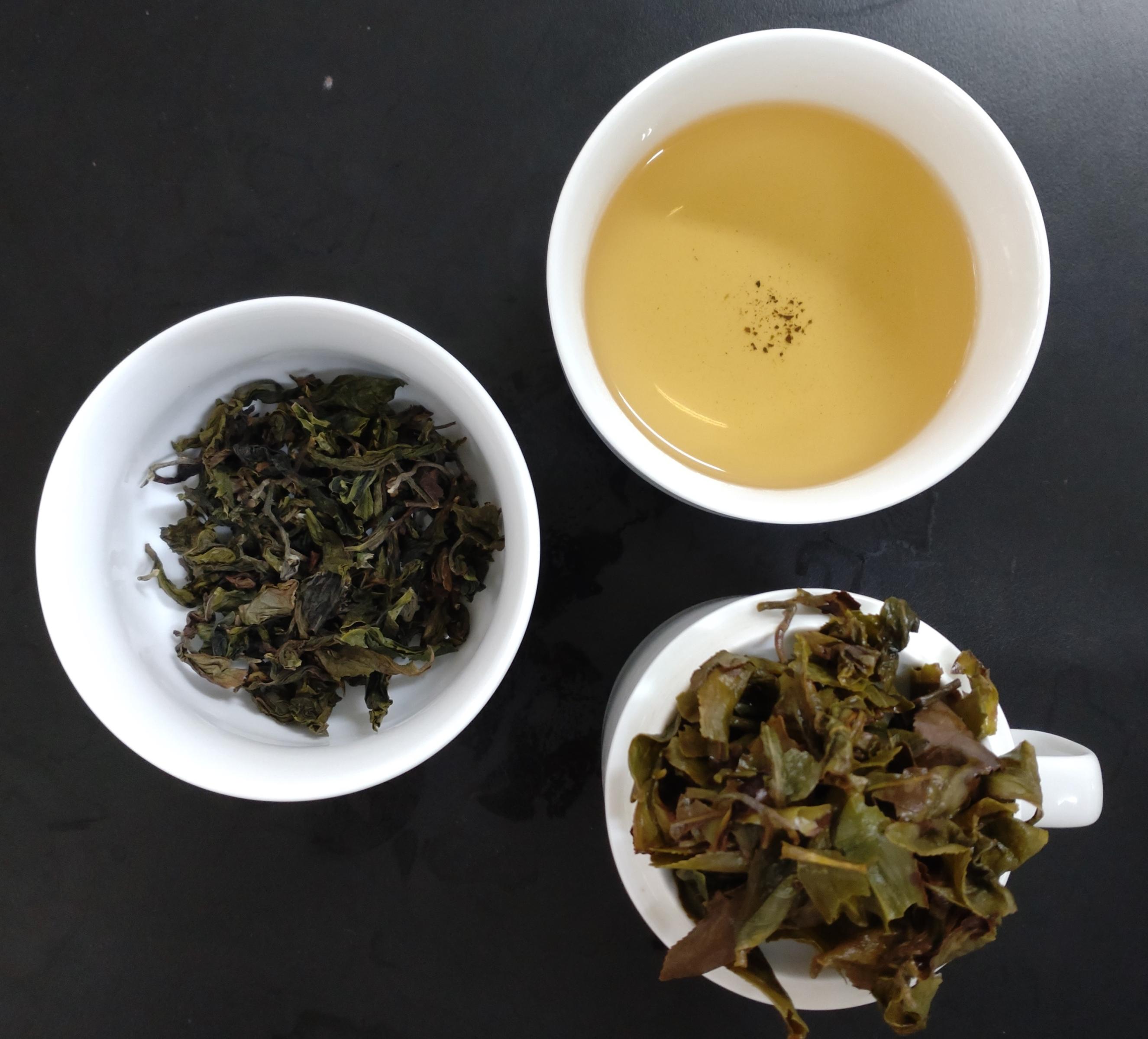 圖四、「臺灣橙茶」茶乾及沖泡後水色、葉底