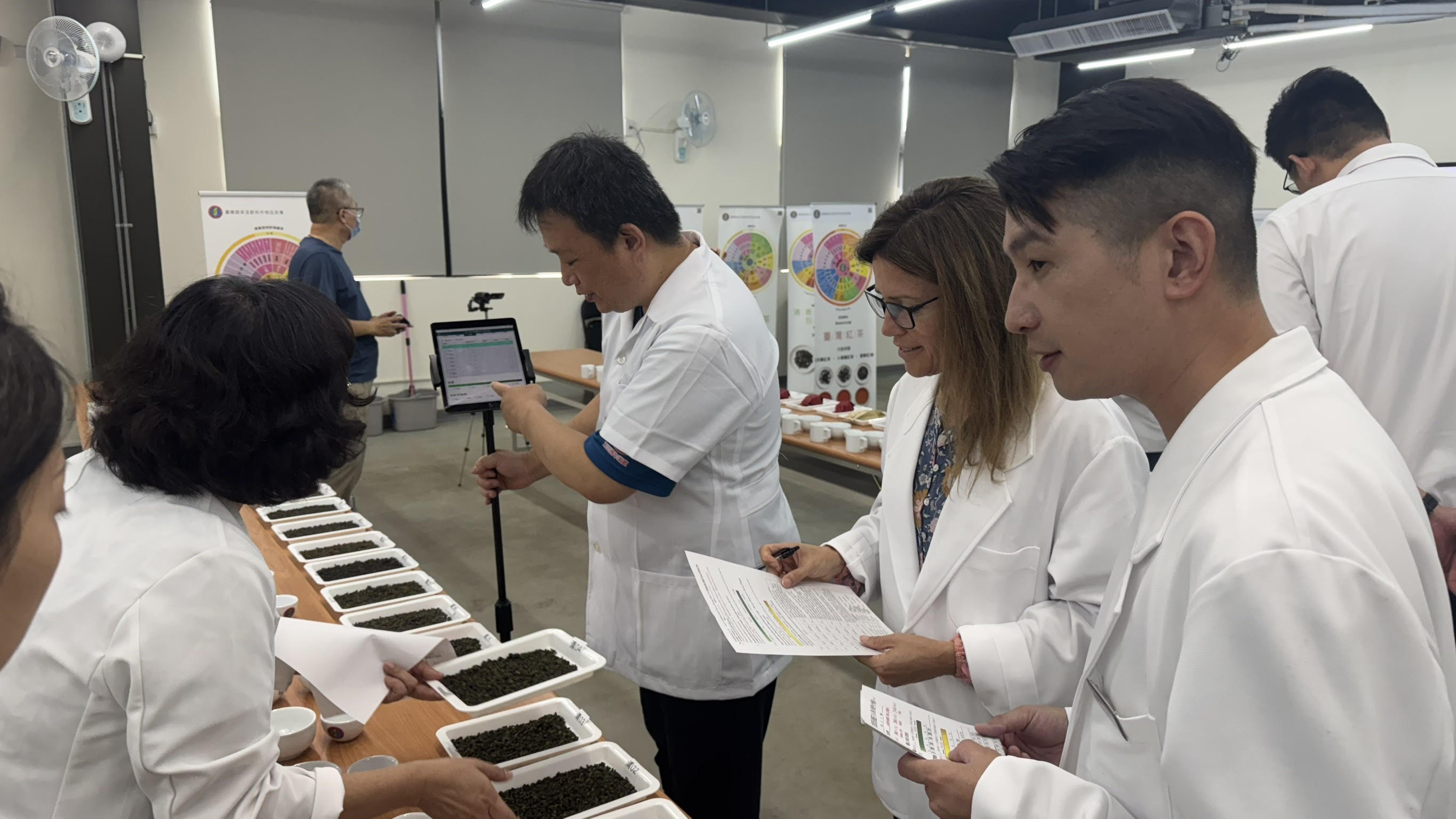 圖四:國際學界評審Ann體驗TAGs數位評鑑系統。 圖四:國際學界評審Ann體驗TAGs數位評鑑系統。