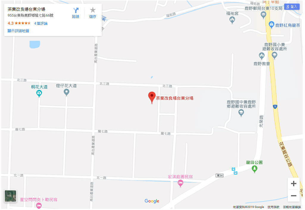 臺東分場交通位置圖