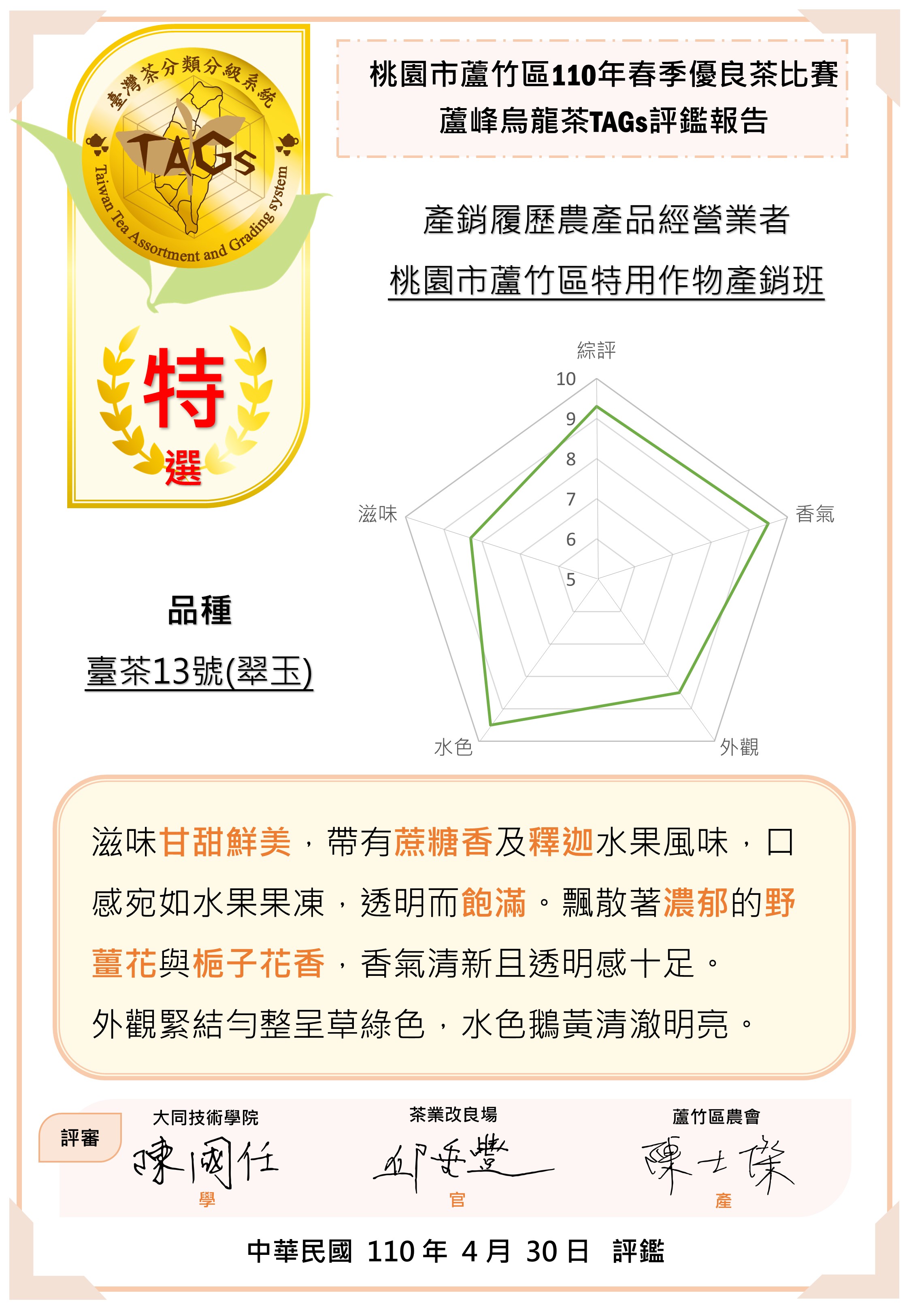 評鑑報告書-特選