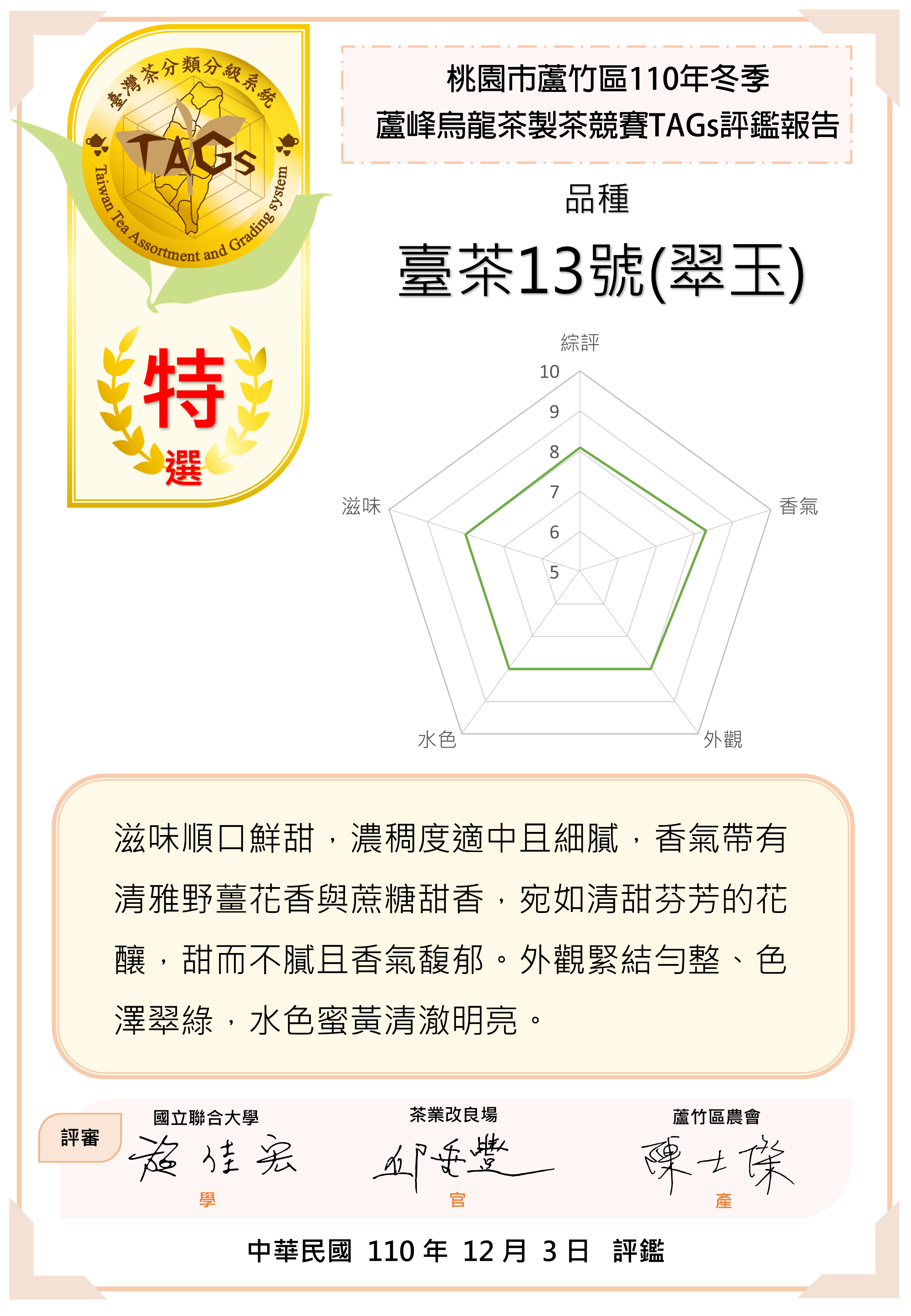 評鑑報告書-特選
